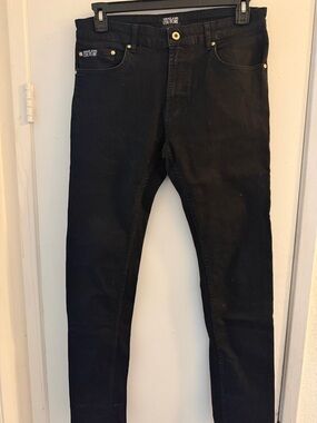 Versace Jeans Collection Black Skinny Men's Jeans with Subtle Logo